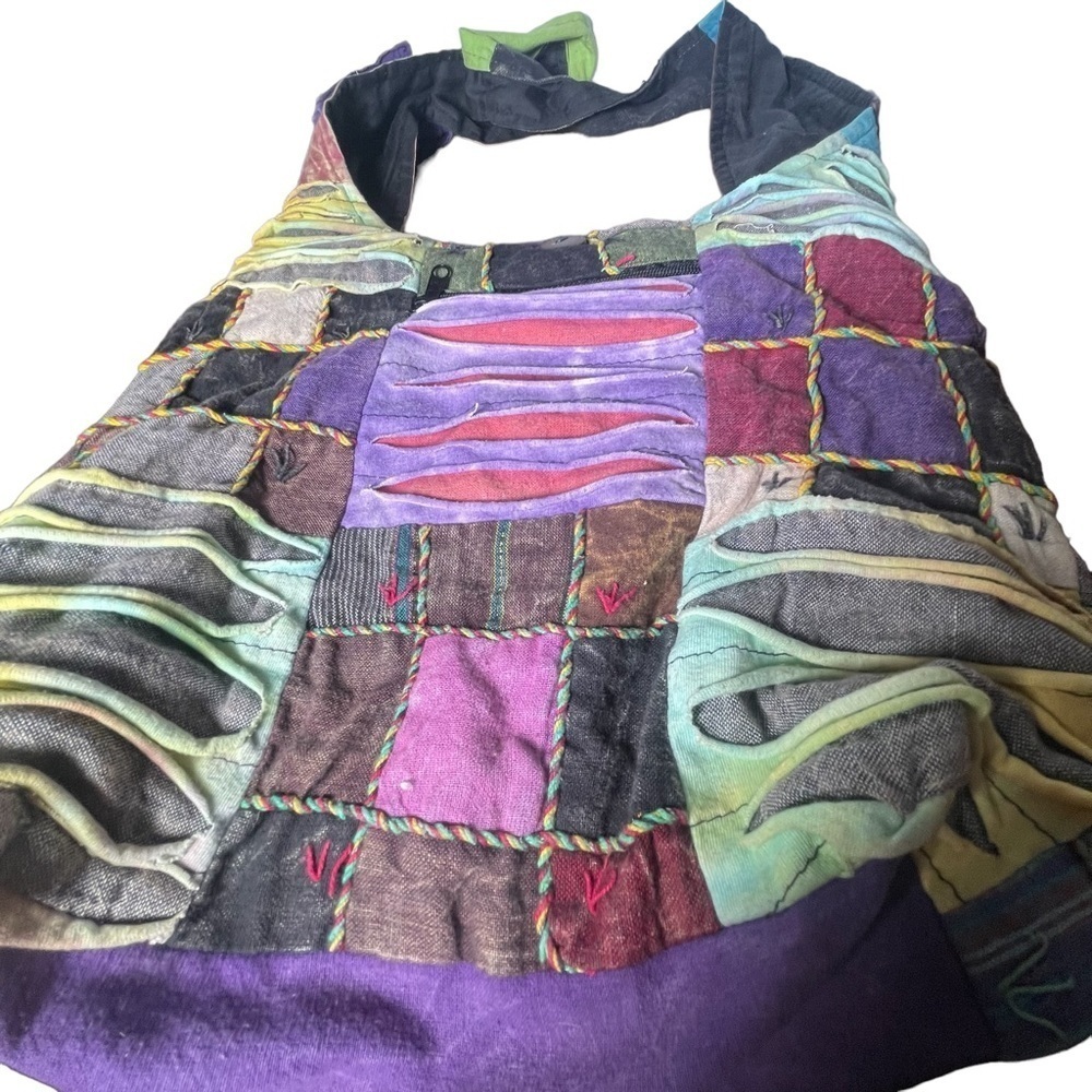 Rising International Boho Patchwork Shoulder Bag - image 2
